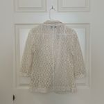 Peacocks Everyday Style Cream Lace Cardigan. Size Photo 2