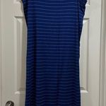 Old Navy  maxi skirt blue with thin silver stripes size 3X Photo 2