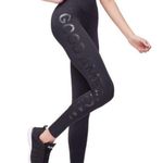 Good American | Spell Out Logo Core Power Leggings Black Size 0 activewear yoga Photo 0