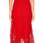 Majorelle  Red Lace Tiered Asymmetric dress size small Photo 2