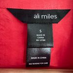 Ali Miles Crinkled Button Front Blouse Bright Coral Pink Collared Women’s Small Photo 3