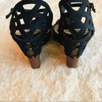 Dollhouse Keefe Black Lattice Wedge Ankle Strap Sandals Size 8 Photo 4