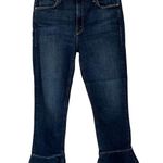 Mother Jeans Cha Cha Fray Girl Crush Crop Flare Raw Hem Designer Denim Sz 29 Blue Photo 0