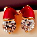 Festive Red Santa Hat Earrings Photo 4