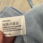 Tamsy Cotton Wide Leg Cropped Pants Light Blue Relaxed Pull On Comfy NWT 1X Photo 7