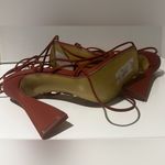 Oh Polly  Bound to You Leatherette Lace Up Heels Sandals in Terracotta Size‎ 8.5 Photo 13