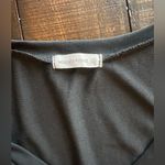 Wasabi + Mint Black V-Neck Knot Detail Women's T shirt Dress Photo 2