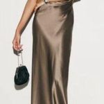 Reformation  Morel Brown Anaiis 100% Silk Dress NEW Photo 0