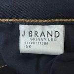 J Brand  Low Rise Skinny Jeans Dark Wash Blue Size 30 Goth Grunge Edgy Moto Biker Photo 6