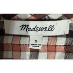 Madewell Chic Meadow Shirt check S red plaid long sleeve 100% cotton Photo 2