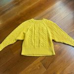 Ralph Lauren  Black Label Cotton Bright Yellow Cable Knit Sweater Photo 5