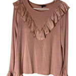 Generation Love  New York Pink Ruffles on Chest and Cuffs Shirt Women’s Medium‎ Photo 0