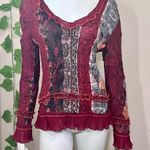 Alberto Makali Multi-print Floral Ruffle Blouse Photo 2