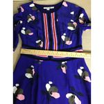 Boden Women Floral Striped A Line Dress Sz. 8R Blue Lightweight Comfort Modest Photo 7