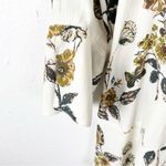 Free People  Pebble Crepe So Fine Long Sleeves Smocked Floral BohoTunic Top XS Photo 5