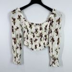 Reformation Amerana floral print crop top blouse size small Photo 2