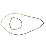 Black and Gold Avon Bracelet Necklace Earrings Set Clip Ons Vintage 70s 80s Jewe Photo 8