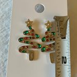 Gap : Gold Tone Festive Christmas Tree Holiday Earrings Photo 10