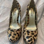 Bebe Textured Animal Print Heels Size 7 Photo 0