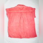 Velvet Heart  Top Womens Medium Pink Distressed Button Up Boho Tropical Summer Photo 1