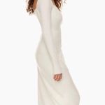 NWT ARITZIA WILFRED Saturn Long Sleeve Wrap Midi Dress in Frozen Grey Si… Size XL Photo 4