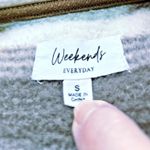 Weekends Everyday Sage Brown Aztec Southwest Sherpa Fleece Jacket Women's S Photo 2