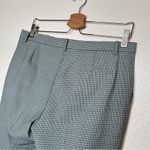 Theory  green blue micro plaid treeca windham wool dress pants trousers size 6 Photo 4