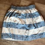 Gap  Rugby striped a-line skirt elastic waist pockets blue white Striped Photo 1