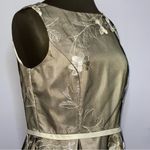 Julian Taylor Silver & Black Netting w/ Sewed Flowers A-Line & High Low Size 10 Photo 5