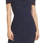 Eliza J Dress Womens Size 4 Black Sparkle Off The Shoulder Cocktail Party Photo 0