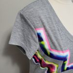 FILA gray graphic vneck activewear tee size large Photo 1