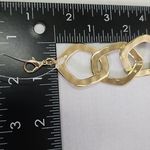 Gold Flat Chain Link Hammered Style Bracelet New Photo 3