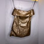 Missguided  Music Festival PU Flap Detail Bandeau Mini Dress Size Medium Photo 2