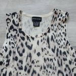 Sutton Studio Cashmere Sleeveless Sweater Shell | Animal Print Sweater Shell Black Photo 5