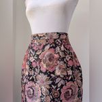 Vintage ‘00s Scott McClintock Black Metallic Floral Print Pencil Skirt Size XXS Photo 3