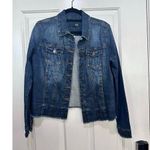 Kut From The Kloth  Women's Blue Helena Raw Hem Jean Jacket Size Large Photo 0