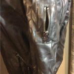 Rocawear  black imitation leather jacket string of chains on back and pockets med Photo 8