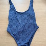 We Wore What Revolve Balconette Denim One Piece Swimsuit Size Medium X1236 Photo 1