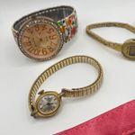 Lot of 8 Womens Fashion Watches Assorted Styles Bands Faces Gold Photo 2
