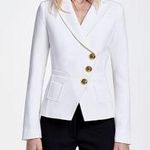 Smythe Wrap Asymmetrical Blazer Jacket White 8 NWT Photo 0