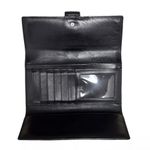 Coach Hampton Signature Black Buckle Wallet With Insert Tri-Fold Photo 14