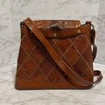 Justin Boots  leather patchwork brown shoulder crossybody purse rodeo western Photo 5