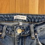 ANINE BING  gabe jean medium wash straight leg ankle distressed size 25 Photo 5