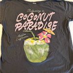 Hollister  short sleeve tropical graphic t-shirt black medium oversized coconut Photo 1