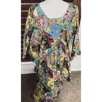Kaftan African Womens Dress Long Safari Jungle Animals Ethnic Heritage XL Yellow Photo 5