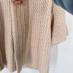 Loft Ann Taylor Chunky Knit Open Front Cardigan Sweater Cream Small Layering Photo 2