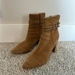 Paige  Celia Cognac Suede Boot with Stud Detail size 7.5 Photo 2