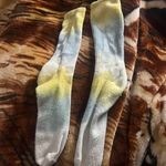Tie Dye Yellow Blue White Crew Socks Photo 1