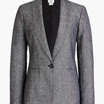 J.Crew  Women's One‎ Button Linen Blazer Gray Size 4 Office Business Preppy Photo 0