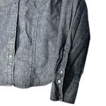 William Rast Women's | | Dark Blue Denim Long Sleeve Studded Pockets Snap Top Photo 2